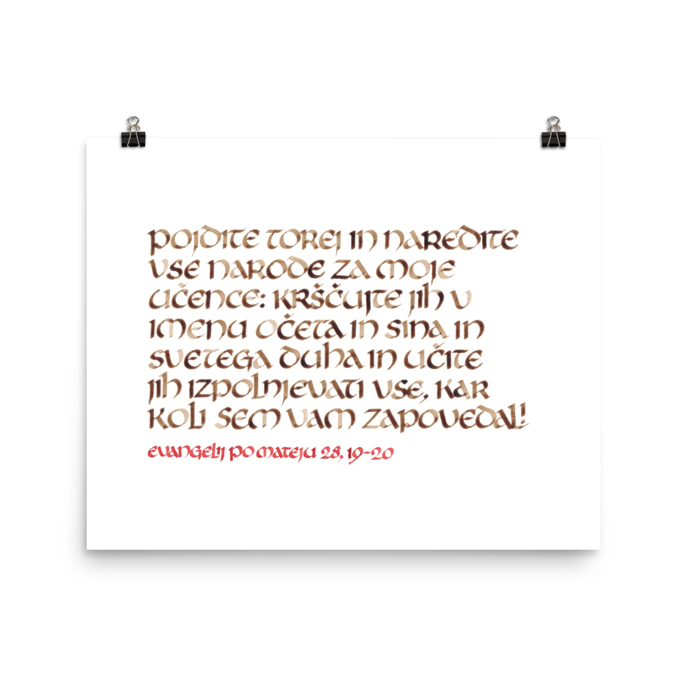 Matej 28, 19-20 | Poster