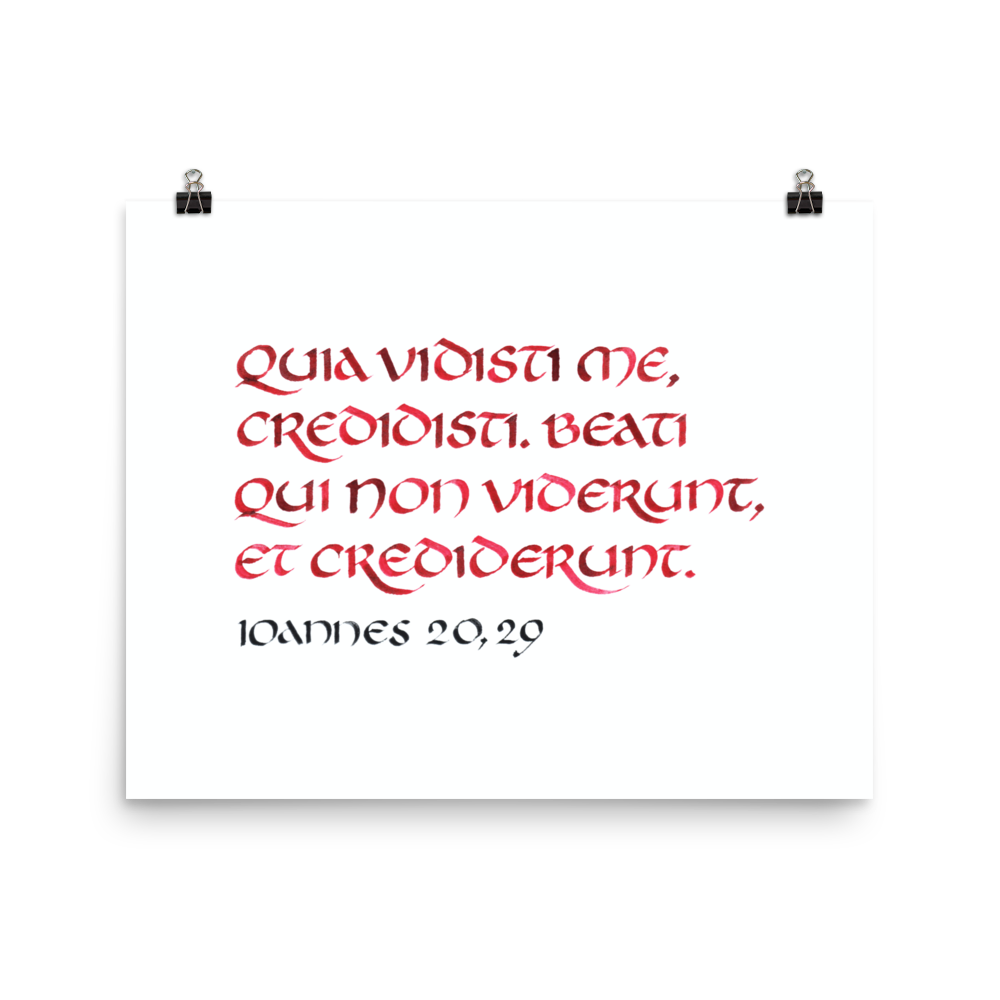Ioannes 20, 29 | Poster