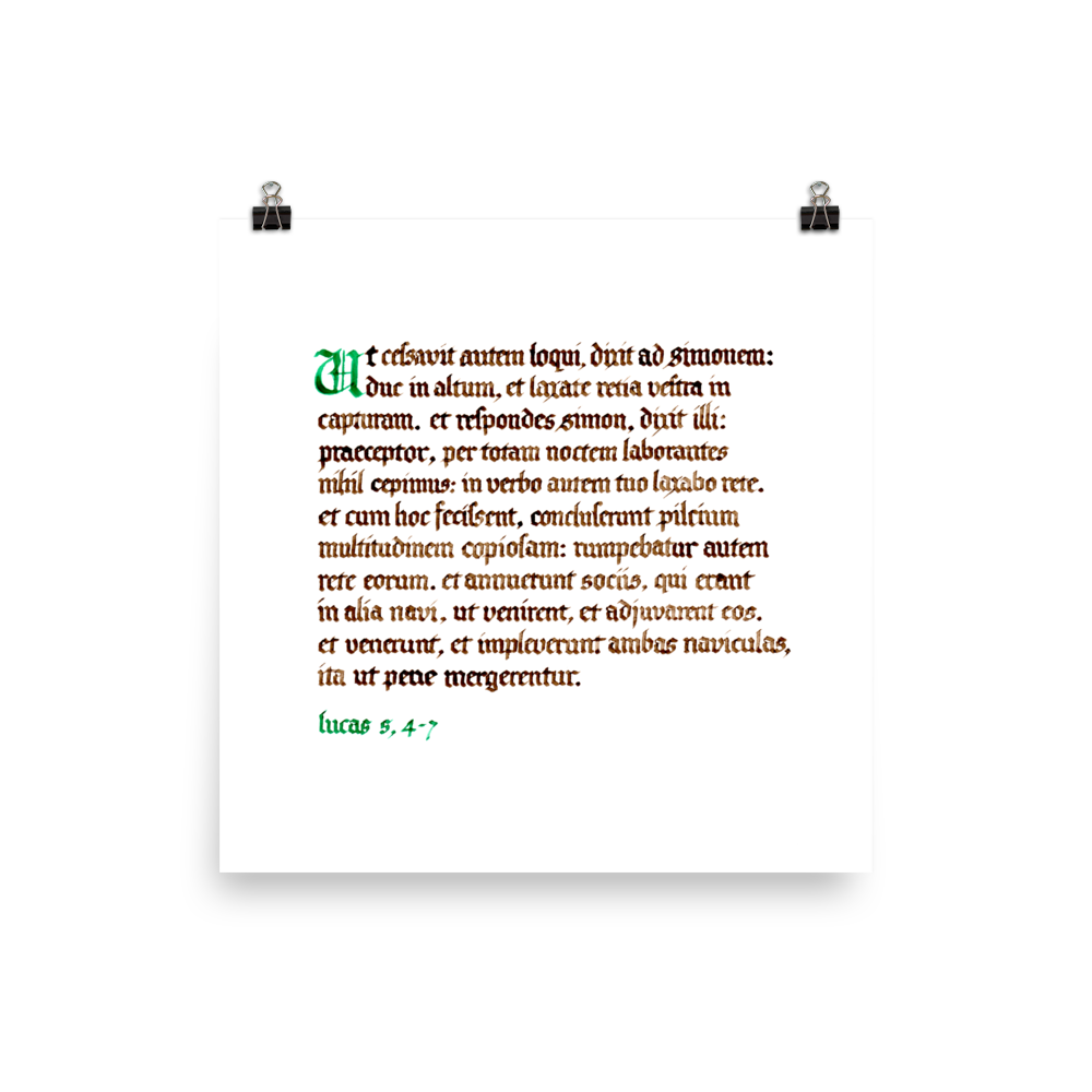 Lucas 5, 4-7 | Poster