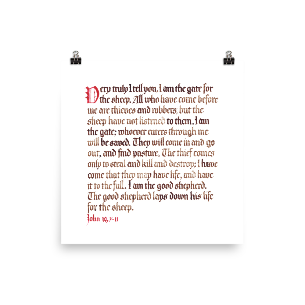 John 10, 7-11 | Poster